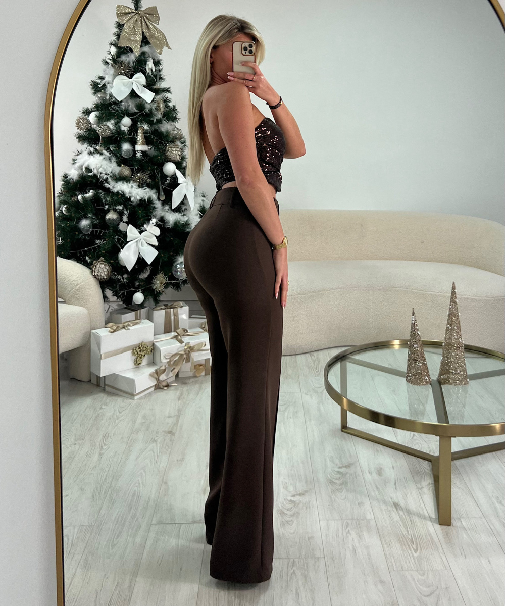 tall High-waisted heather choco couture pants