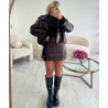 Jupe simili brillant prune- DRESS DESIREE
