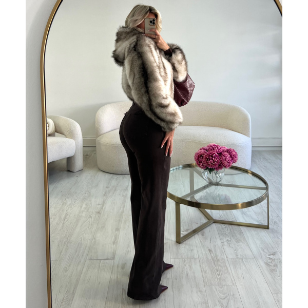 Extra long brown jeans - DRESS DESIREE