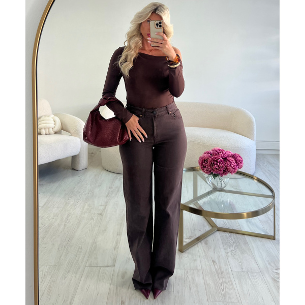 Jeans extra long chocolat - DRESS DESIREE