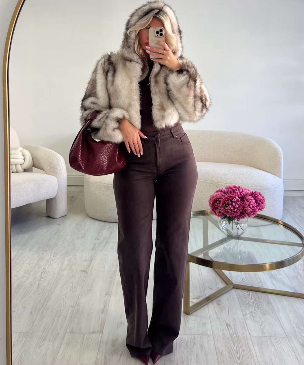 Jeans extra long chocolat - DRESS DESIREE