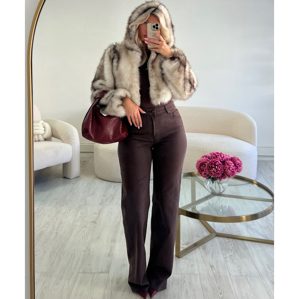 Jeans extra long chocolat - DRESS DESIREE