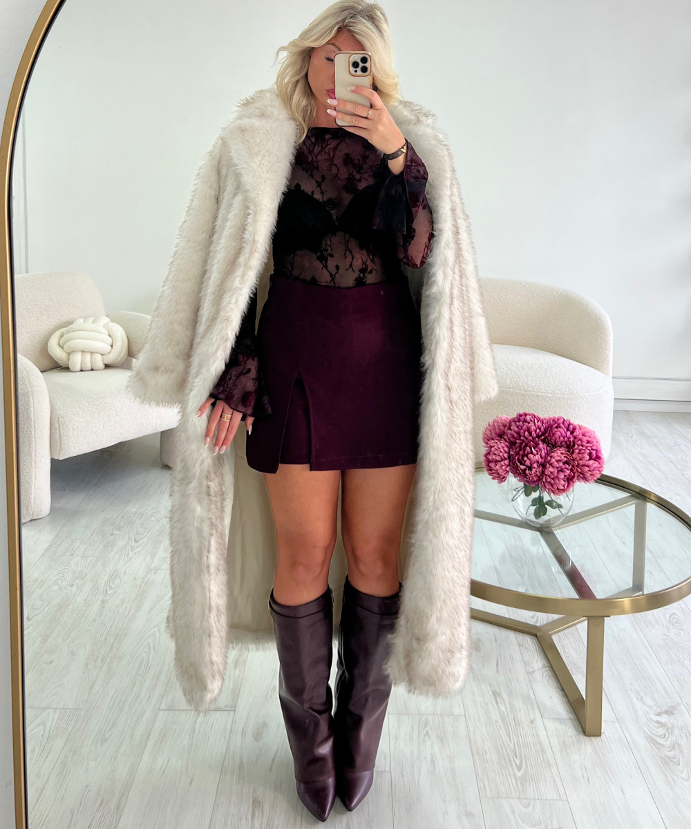Fourrure longue creamy cintré Premium - DRESS DESIREE