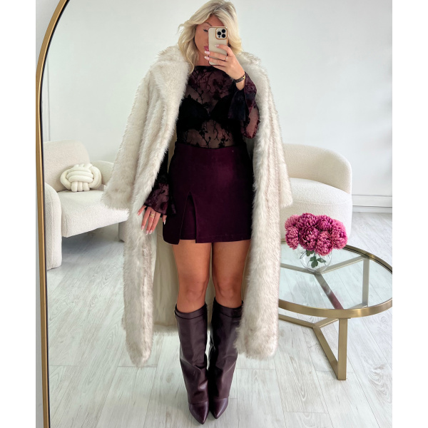 Fourrure longue creamy cintré Premium - DRESS DESIREE