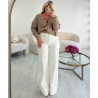 Jeans extra long blanc couture choco - DRESS DESIREE