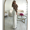 Jeans extra long blanc couture choco - DRESS DESIREE