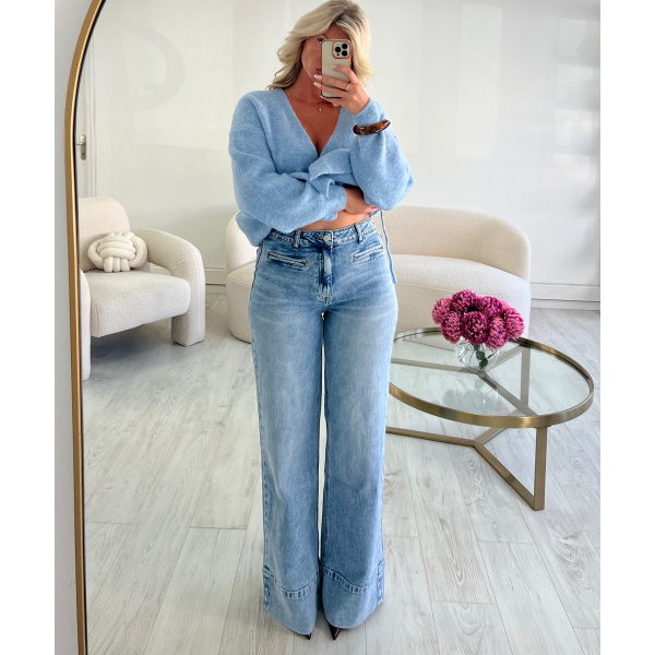 Jeans extra long bleu couture - DRESS DESIREE
