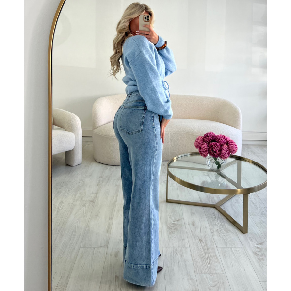 Jeans extra long bleu couture - DRESS DESIREE