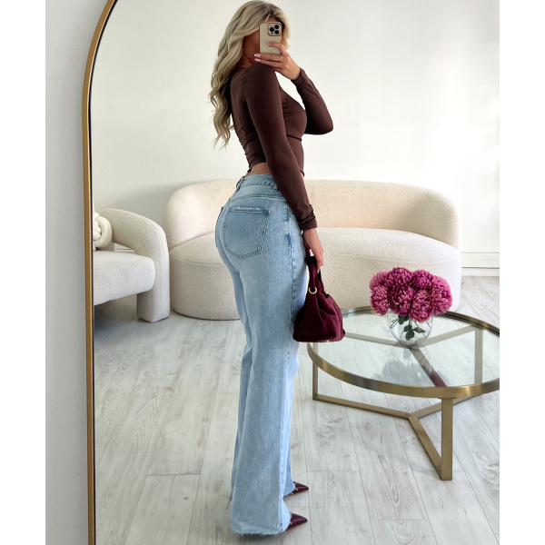 Jeans extra long bleu clair - DRESS DESIREE
