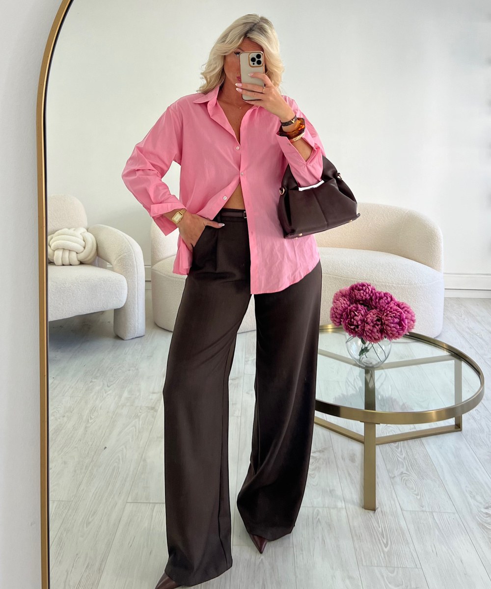 Chemise rose classique