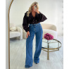 Jeans extra extra long bleu foncé coutures - DRESS DESIREE