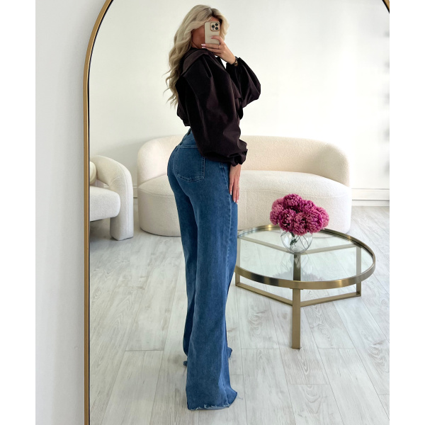 Extra extra long blue seam jeans - DRESS DESIREE