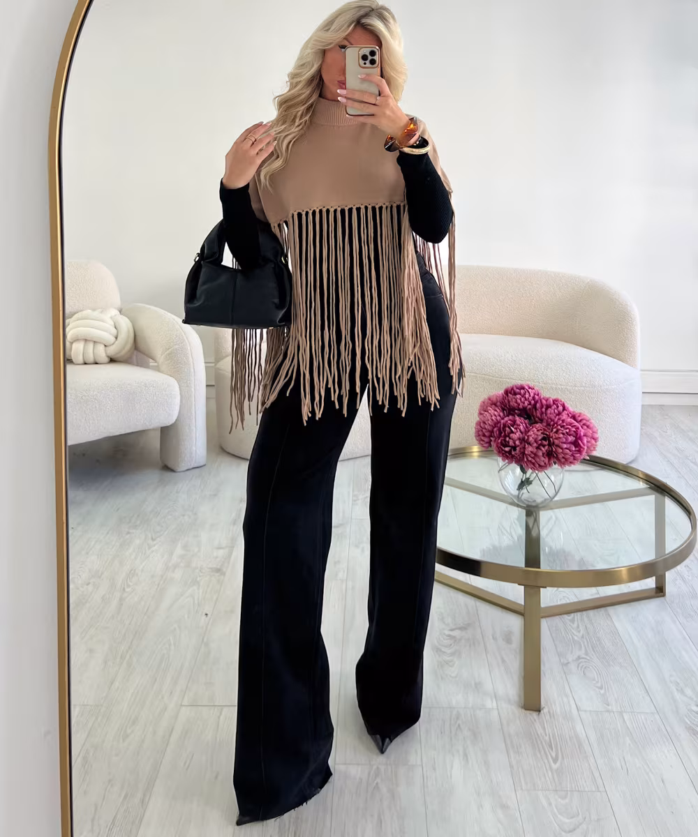 Jeans extra extra long noir coutures - DRESS DESIREE