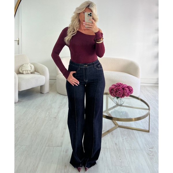 Extra extra long raw seam jeans - DRESS DESIREE