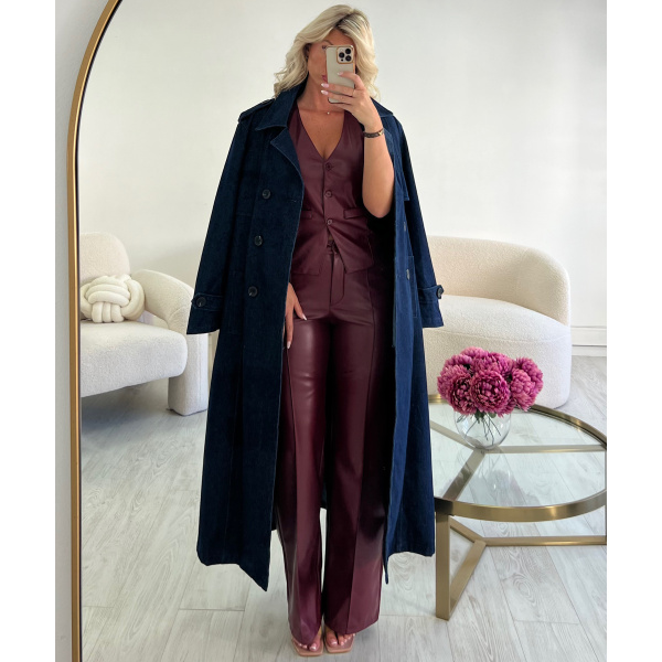Top boléro simili cuir bordeaux - DRESS DESIREE