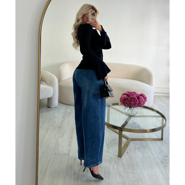 Jeans ballon bleu foncé - DRESS DESIREE