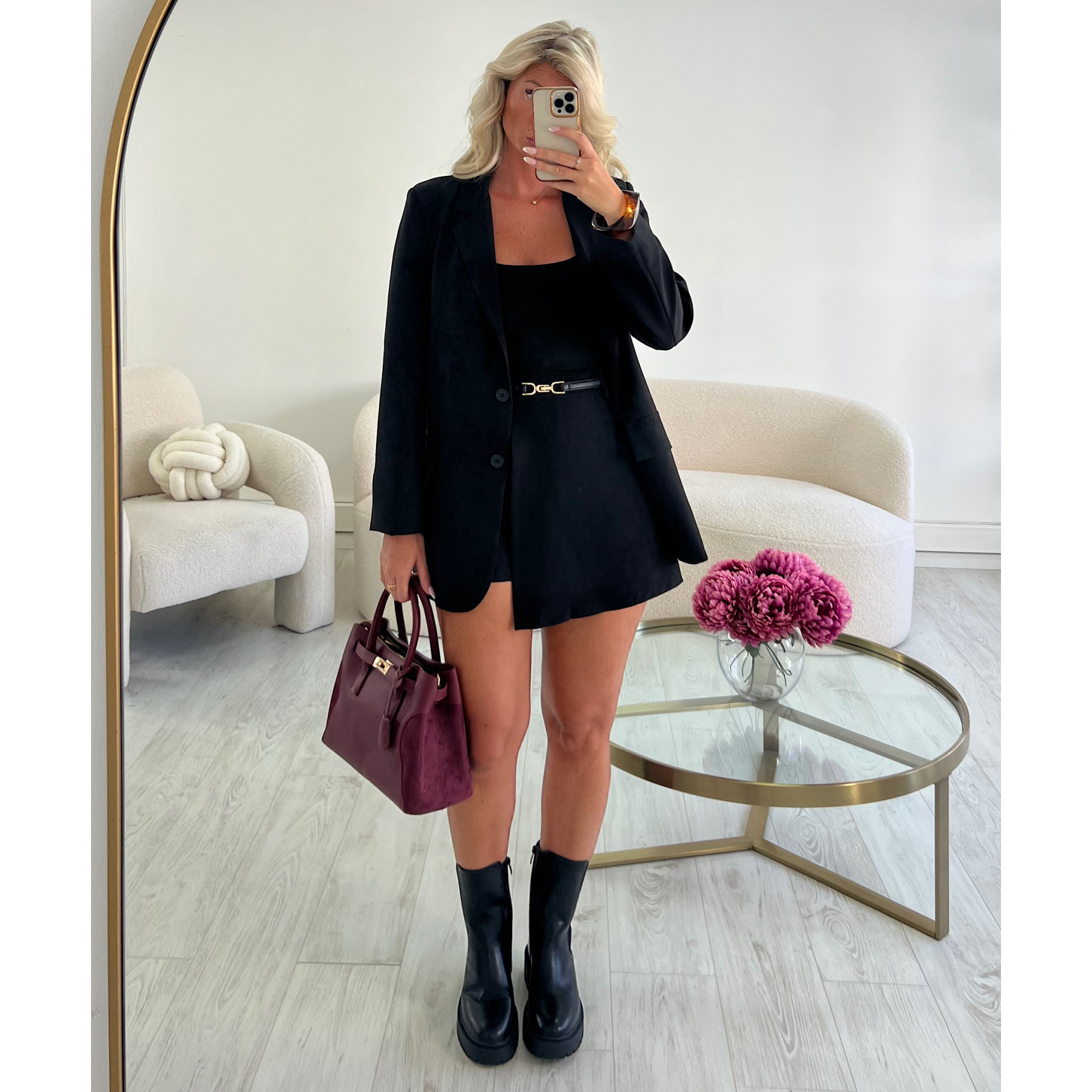 Classic heather black skort