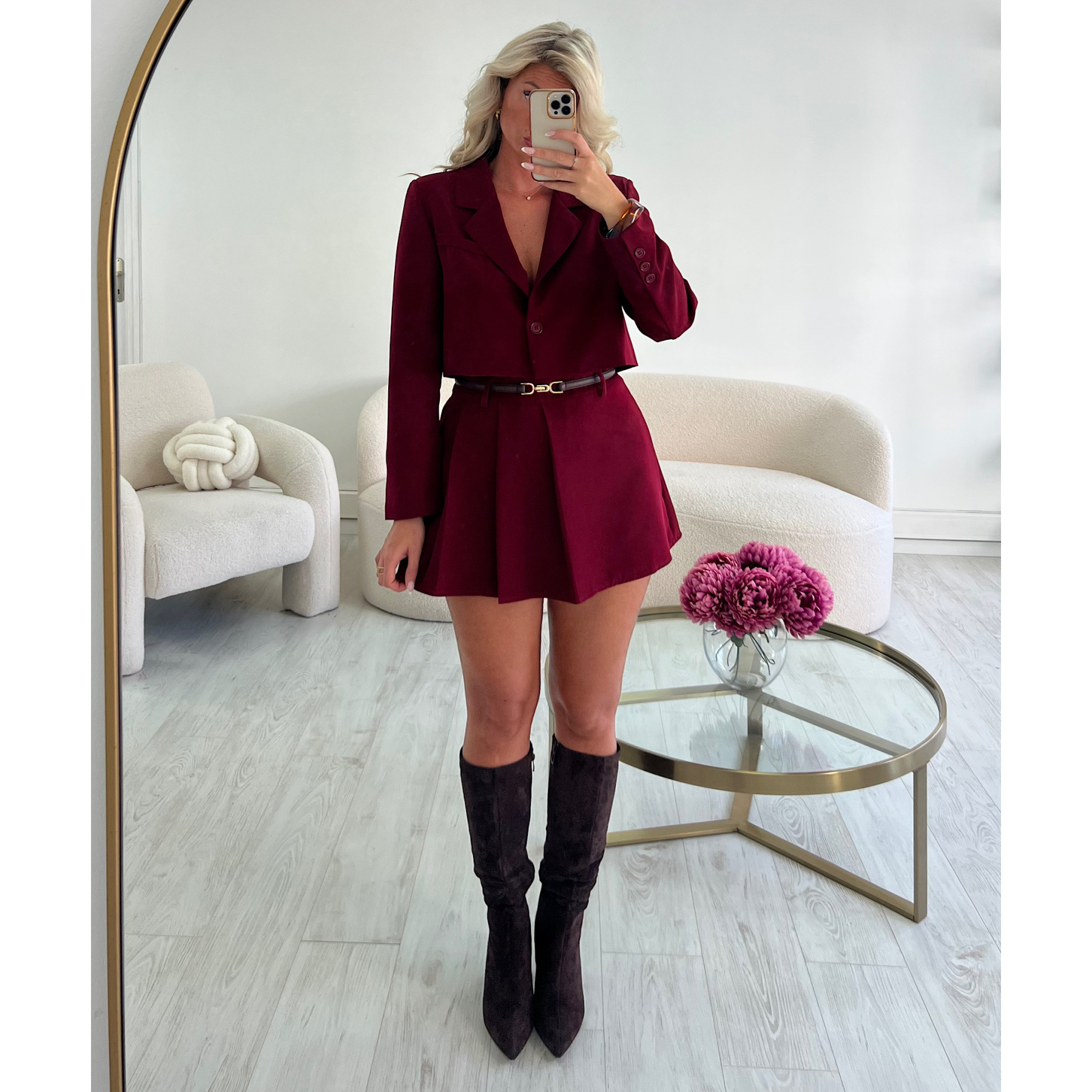 Blazer court burgandy- DRESS DESIREE