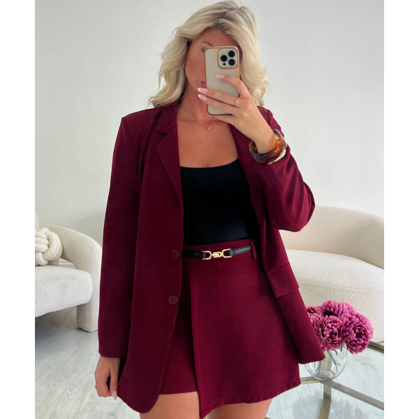 Classic heather burgandy skort