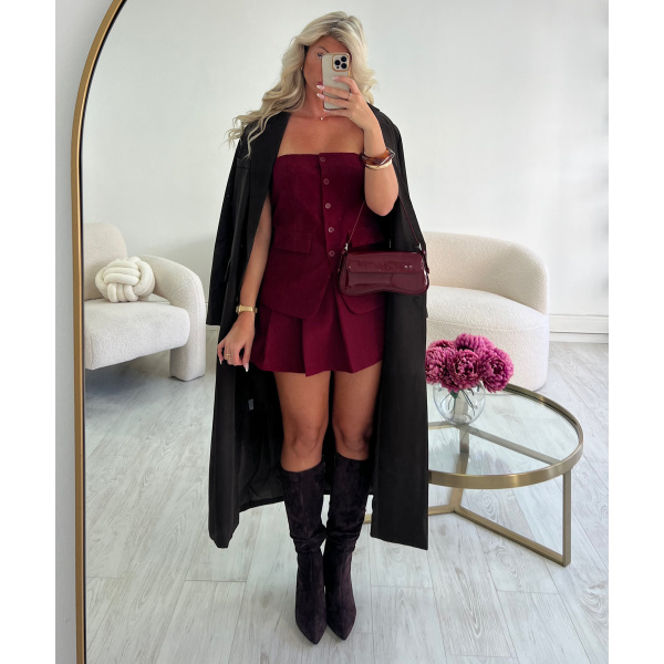 Top bustier burgandy- DRESS DESIREE