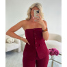 Top bustier burgandy- DRESS DESIREE