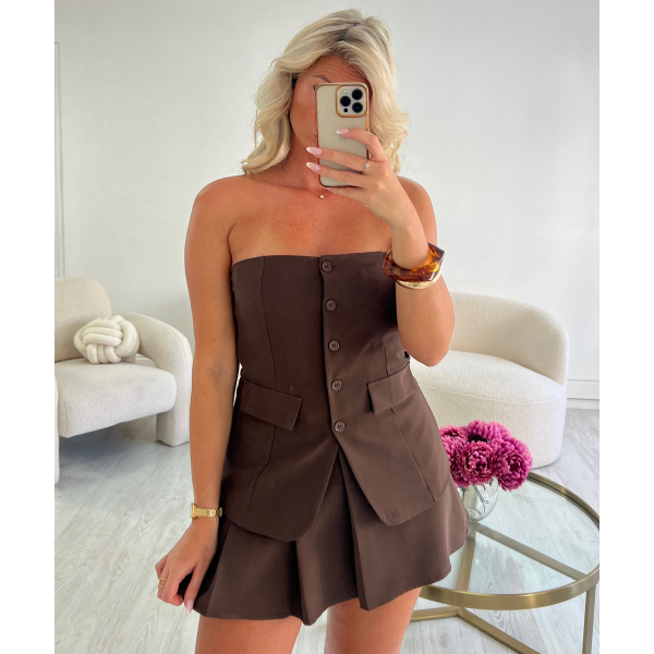 Choco bustier top - DRESS DESIREE