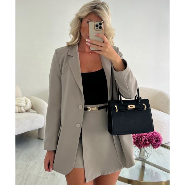Jupe short classique mocca- DRESS DESIREE
