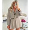 Mocca pleated short skirt