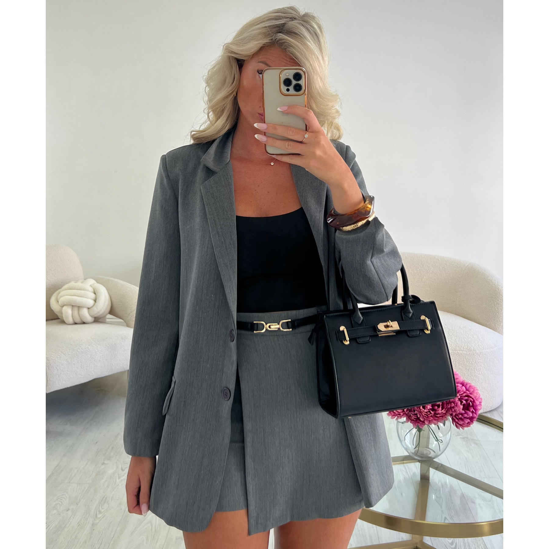 Classic heather gray skort