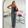 Grey bustier top - DRESS DESIREE
