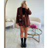 Blazer daim chocolat - DRESS DESIREE