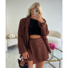 Chocolate suede blazer DRESS DESIREE