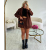Blazer daim chocolat - DRESS DESIREE