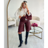 Bermuda simili cuir burgandy - DRESS DESIREE