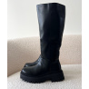 Bottes plateforme simili cuir noir - DRESS DESIREE