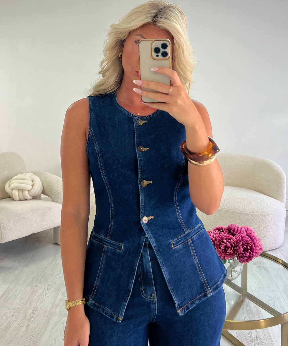 Raw denim bolero top - DRESS DESIREE
