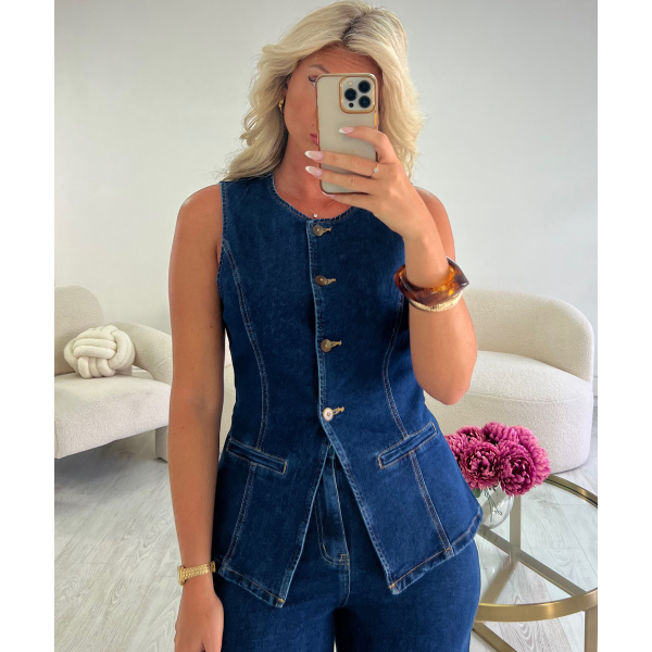 Raw denim bolero top - DRESS DESIREE