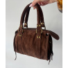 Sac daim choco 100% cuir - DRESS DESIREE