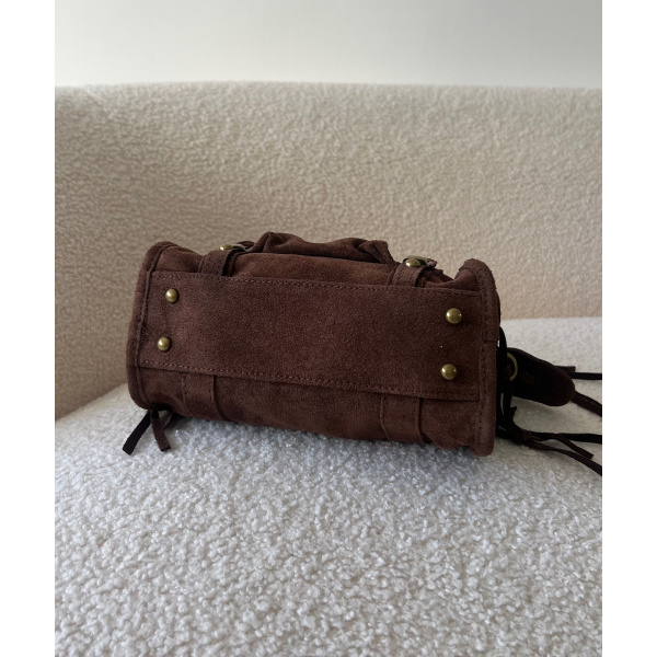 Sac daim choco 100% cuir - DRESS DESIREE