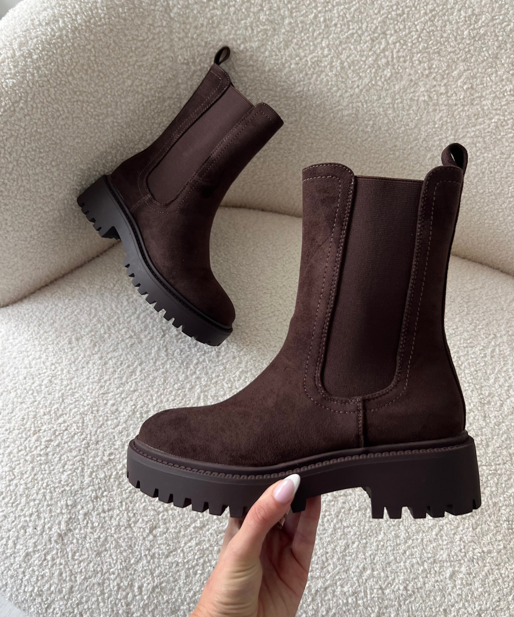 Bottines daim chocolat - DRESS DESIREE
