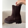 Bottines daim chocolat - DRESS DESIREE