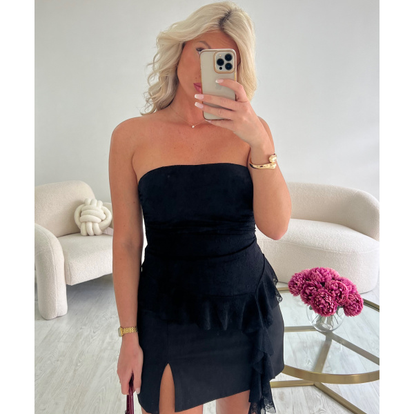 Black lace bustier top