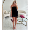 Jupe short fente black - DRESS DESIREE