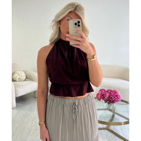 Top dos nu lin Prune DRESS DESIREE