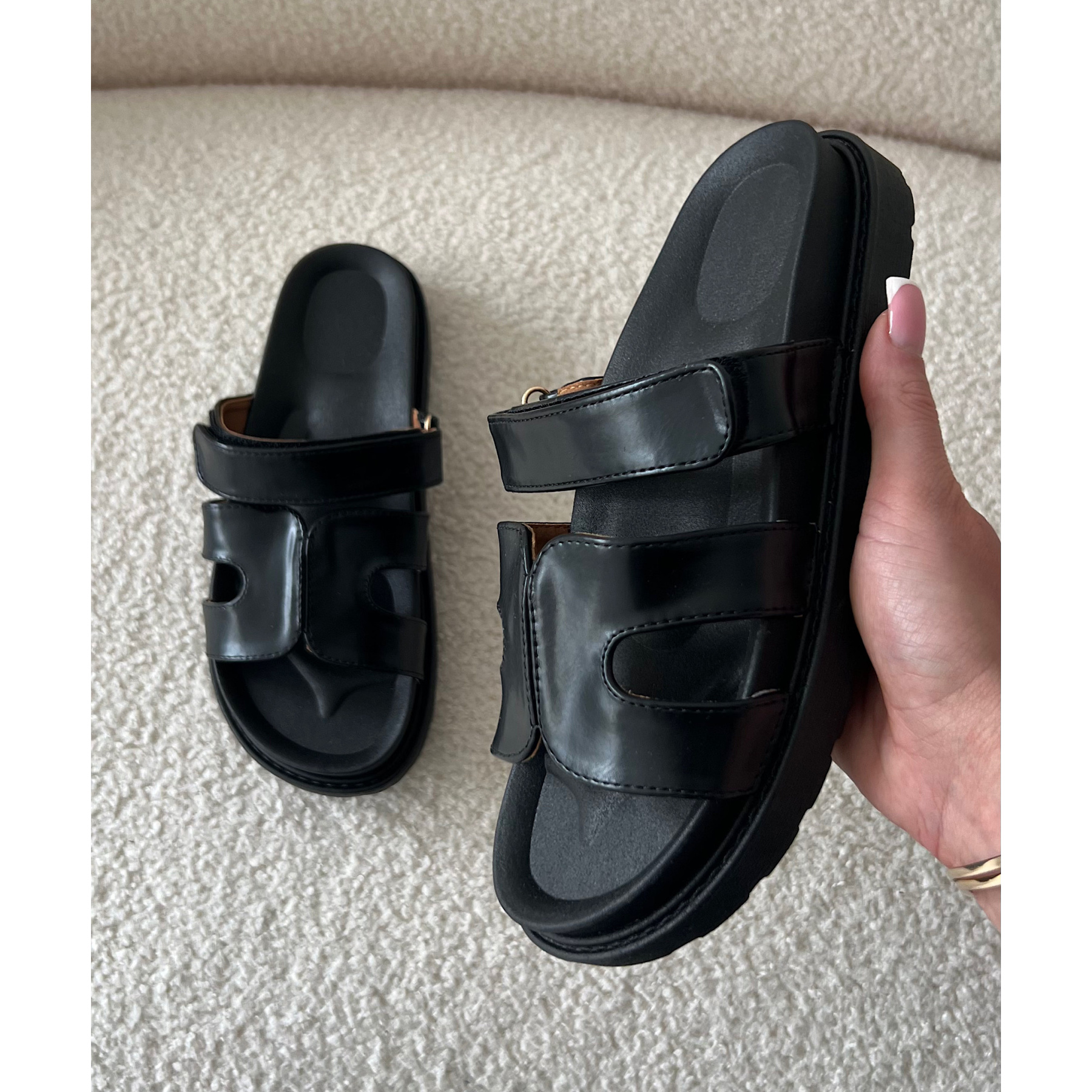 Black Cyprus flip-flops