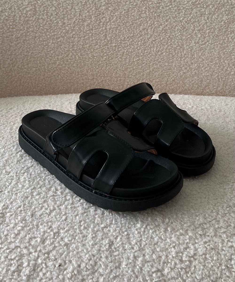 Black Cyprus flip-flops