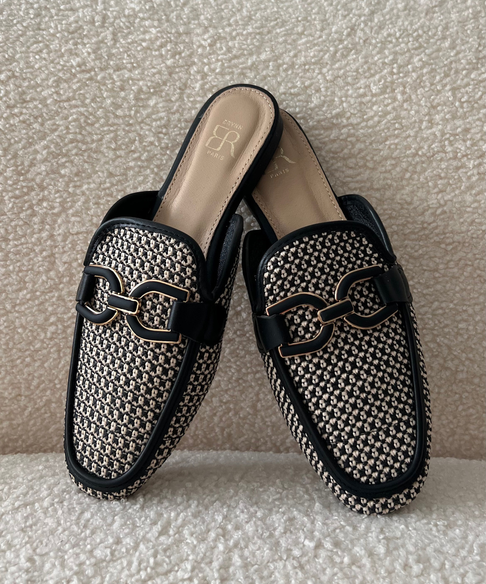 Mocassins osier black DRESS DESIREE