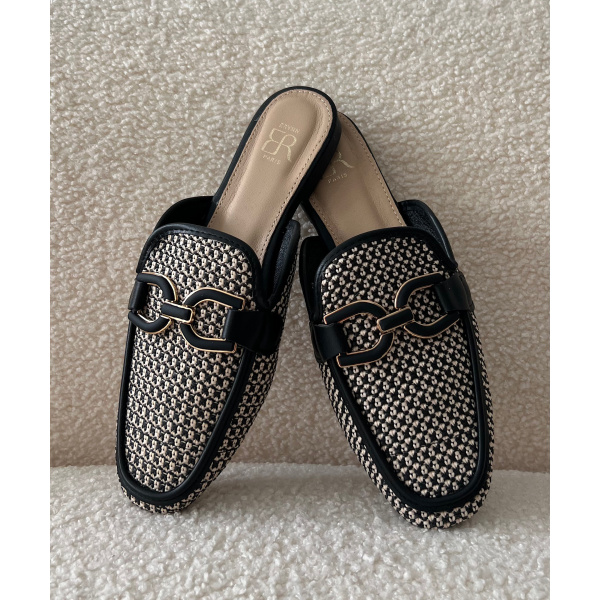 Mocassins osier black DRESS DESIREE