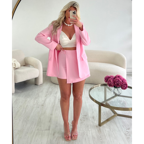 Candy pink skirt shorts
