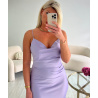 lila satin long dress